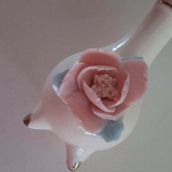 Vintage 3-Piece Porcelain Vanity Set 1950's **AS IS** - Picture 6 of 16